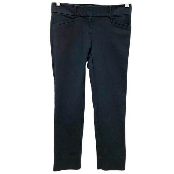 LOFT Cropped Pants Black Size 00 “Marisa” The Riviera Pant Flat Front Pockets - Picture 1 of 12